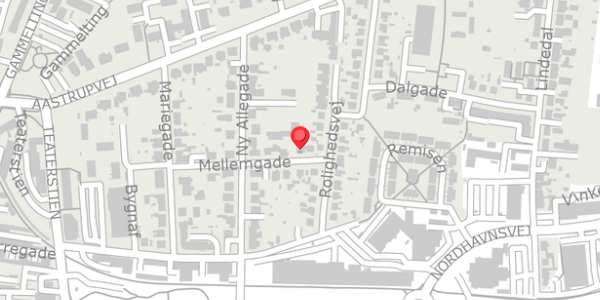 Trafikstøjkort på Mellemgade 13, 6100 Haderslev