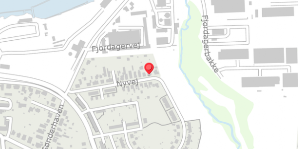 Trafikstøjkort på Nyvej 25, . , 6100 Haderslev