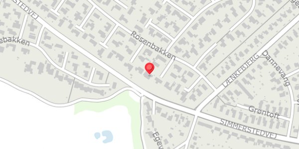 Trafikstøjkort på Rosenbakken 21, 6100 Haderslev