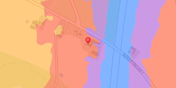 Trafikstøjkort på Steppingvej 105, . , 6100 Haderslev