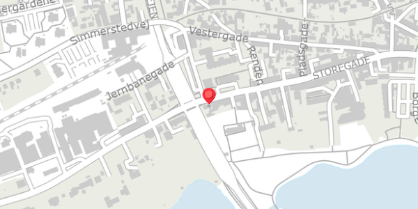Trafikstøjkort på Storegade 99, 6100 Haderslev