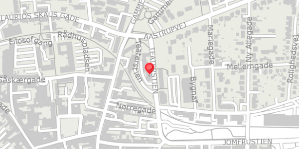 Trafikstøjkort på Teaterstien 13, 6100 Haderslev