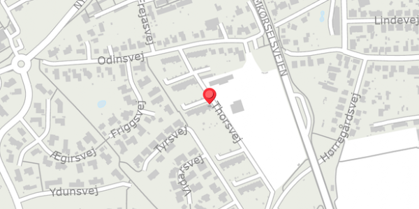 Trafikstøjkort på Thorsvej 9, 6100 Haderslev