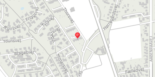 Trafikstøjkort på Thorsvej 28, . , 6100 Haderslev