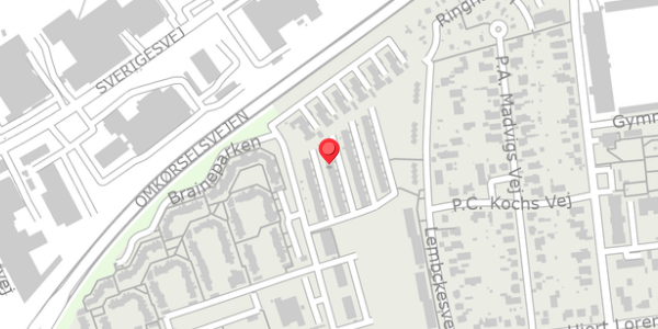 Trafikstøjkort på Thrigesvej 56, 6100 Haderslev