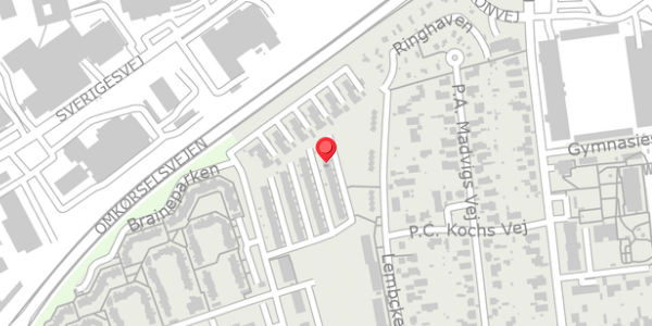 Trafikstøjkort på Thrigesvej 96, 6100 Haderslev