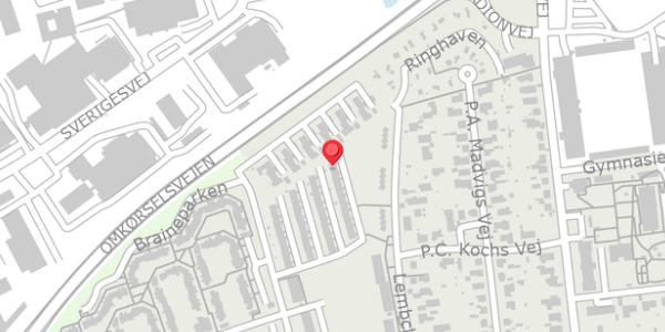 Trafikstøjkort på Thrigesvej 100, 6100 Haderslev