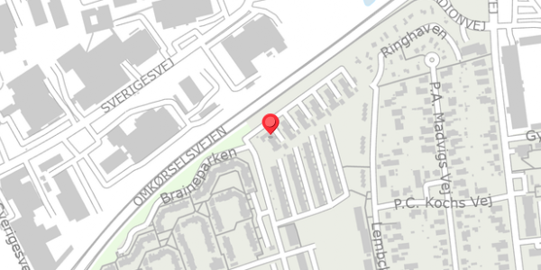Trafikstøjkort på Thrigesvej 102, . , 6100 Haderslev