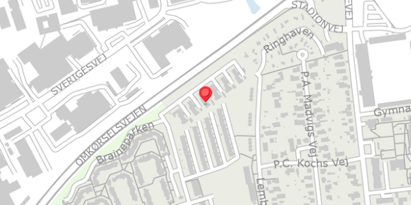 Trafikstøjkort på Thrigesvej 112, 6100 Haderslev
