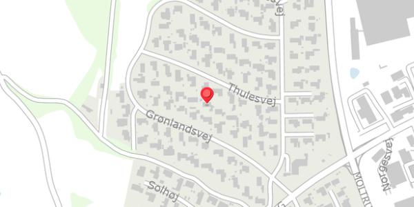Trafikstøjkort på Thulesvej 19, 6100 Haderslev