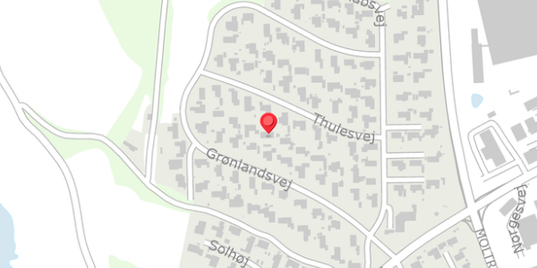 Trafikstøjkort på Thulesvej 23, 6100 Haderslev