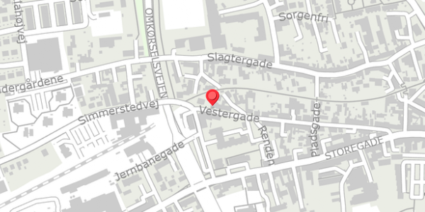 Trafikstøjkort på Vestergade 68, . , 6100 Haderslev