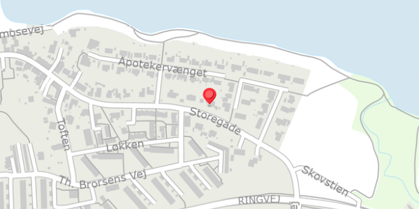 Trafikstøjkort på Storegade 101, . , 6430 Nordborg