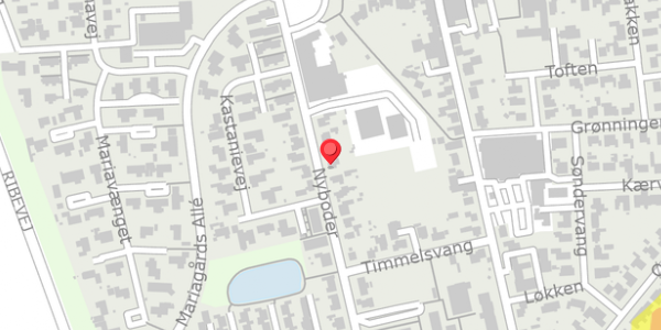 Trafikstøjkort på Nyboder 11, 6520 Toftlund