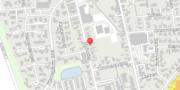 Trafikstøjkort på Nyboder 13, 6520 Toftlund