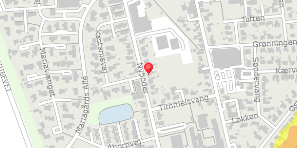 Trafikstøjkort på Nyboder 15, 6520 Toftlund