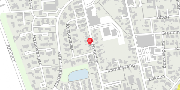 Trafikstøjkort på Nyboder 18, 6520 Toftlund