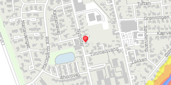 Trafikstøjkort på Nyboder 19, 6520 Toftlund