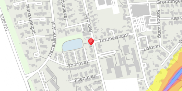 Trafikstøjkort på Nyboder 34, 6520 Toftlund