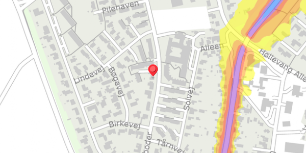 Trafikstøjkort på Nyboder 68, 6520 Toftlund