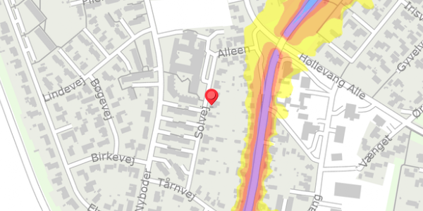 Trafikstøjkort på Solvej 7, . , 6520 Toftlund