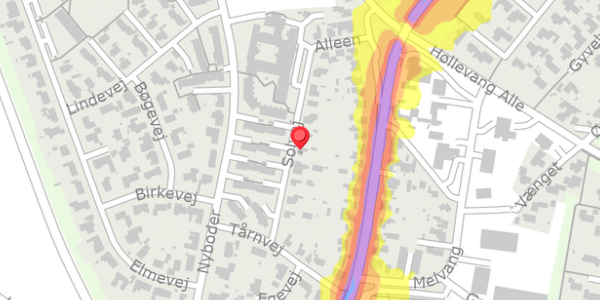 Trafikstøjkort på Solvej 11, . , 6520 Toftlund