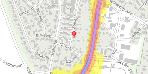 Trafikstøjkort på Solvej 17, . , 6520 Toftlund