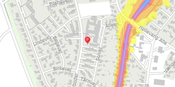 Trafikstøjkort på Solvej 34, 6520 Toftlund