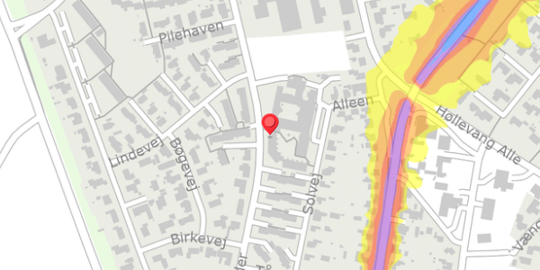 Trafikstøjkort på Solvej 42, 6520 Toftlund