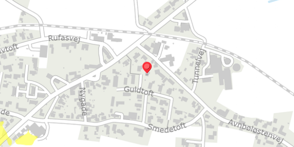 Trafikstøjkort på Guldtoft 21, . , 6400 Sønderborg
