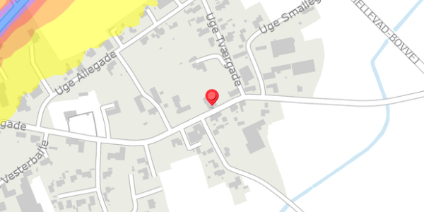 Trafikstøjkort på Uge Bygade 21, 6360 Tinglev