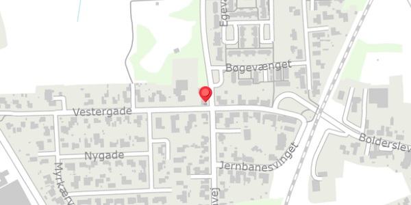 Trafikstøjkort på Vestergade 2D, . , 6392 Bolderslev