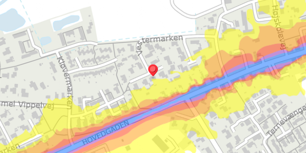 Trafikstøjkort på Vestermarken 31, . , 6360 Tinglev