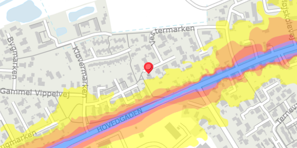 Trafikstøjkort på Vestermarken 35, . , 6360 Tinglev