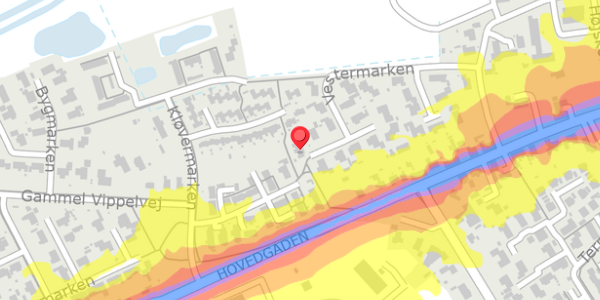 Trafikstøjkort på Vestermarken 37, . , 6360 Tinglev