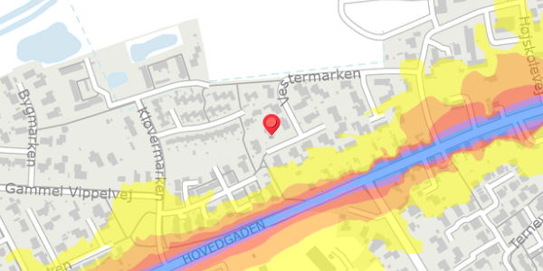 Trafikstøjkort på Vestermarken 39, . , 6360 Tinglev