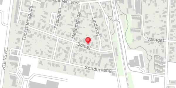 Trafikstøjkort på Solvej 8, 6500 Vojens