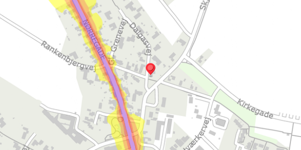 Trafikstøjkort på Dalgasvej 2, . , 6623 Vorbasse