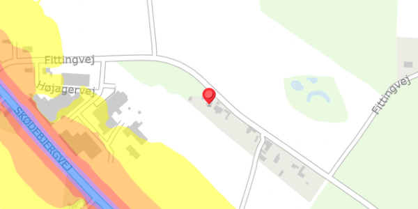 Trafikstøjkort på Fittingvej 12, . , 6623 Vorbasse