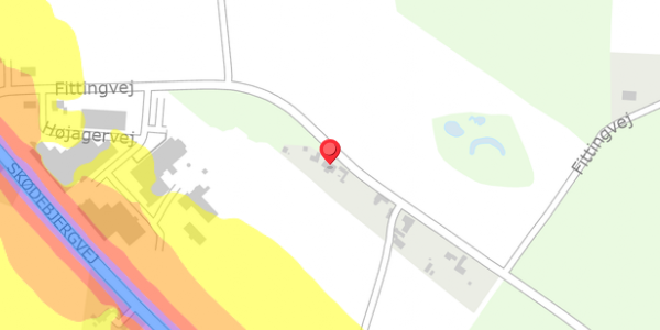 Trafikstøjkort på Fittingvej 14, . , 6623 Vorbasse