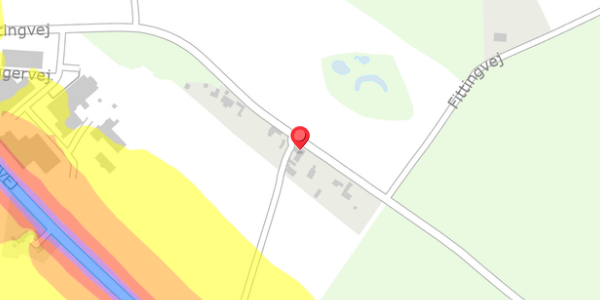 Trafikstøjkort på Fittingvej 22, . , 6623 Vorbasse