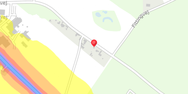 Trafikstøjkort på Fittingvej 24, 6623 Vorbasse