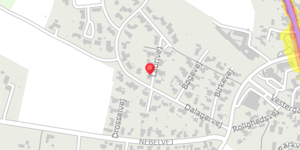 Trafikstøjkort på Labrivej 1, 6623 Vorbasse