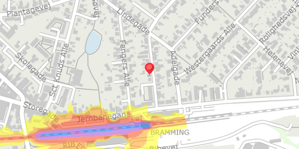 Trafikstøjkort på Elmegade 3, . , 6740 Bramming