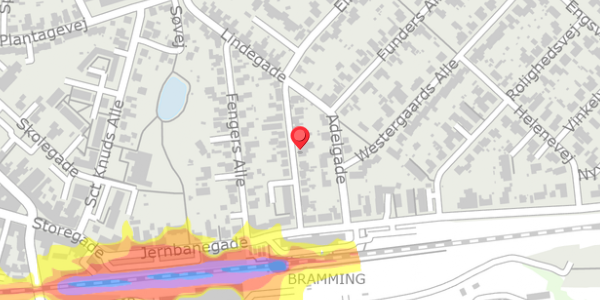 Trafikstøjkort på Elmegade 16, . , 6740 Bramming