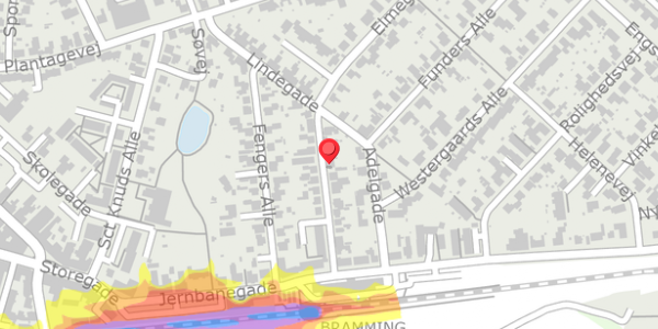 Trafikstøjkort på Elmegade 20, . , 6740 Bramming