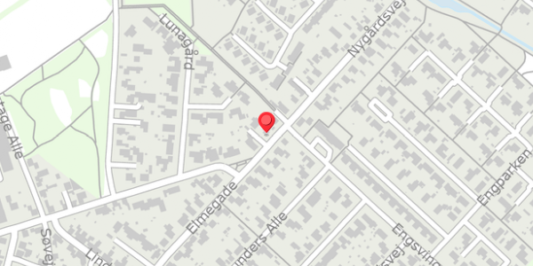 Trafikstøjkort på Elmegade 49, 6740 Bramming