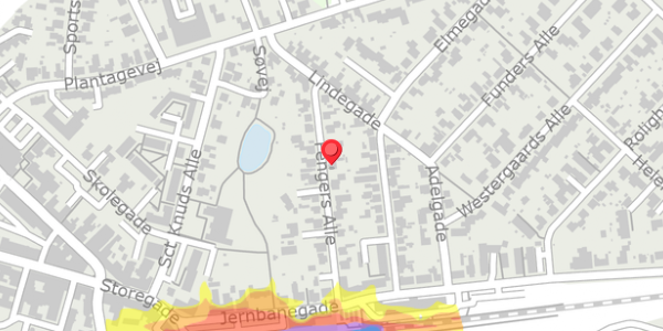 Trafikstøjkort på Fengers Alle 16, . , 6740 Bramming