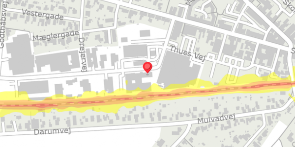Trafikstøjkort på Industrivej 7, . , 6740 Bramming