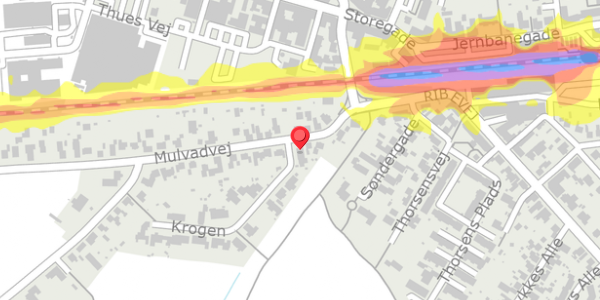 Trafikstøjkort på Krogen 1, . , 6740 Bramming